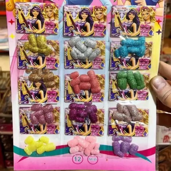 ناخن ورقی شاین بچه گانه 12 عددی